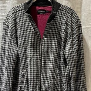 Houndstooth Jacket in Black and Gray